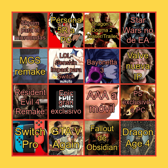 SEMANA DEL E3 Bingo Card