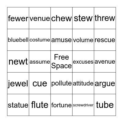 Bingo Card