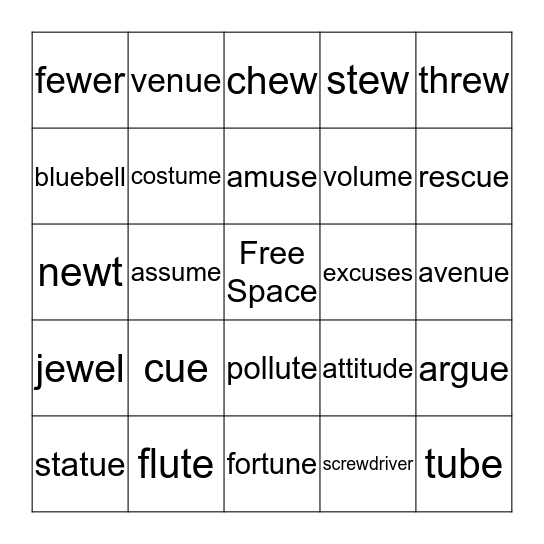 Bingo Card