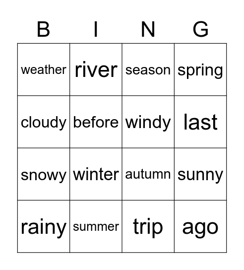 B2L6-1 Bingo Card