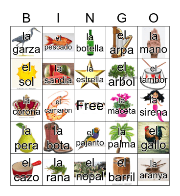 Loteria Mi Pueblito Bingo Card