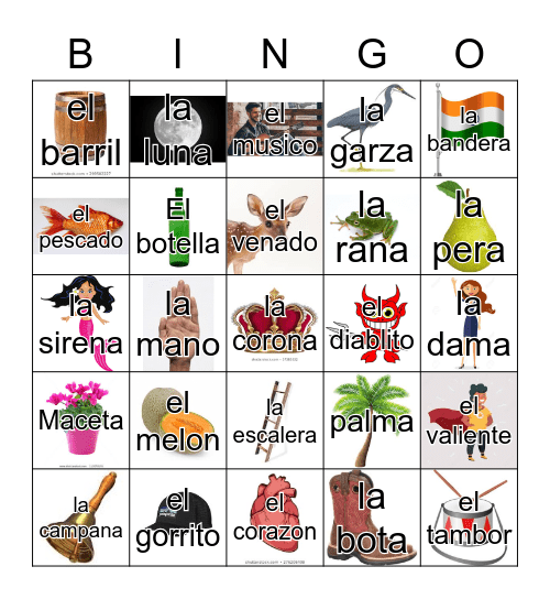 Loteria Mi Pueblito Bingo Card