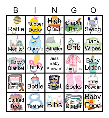 Sinthi & Miguel's Baby Shower Bingo Card