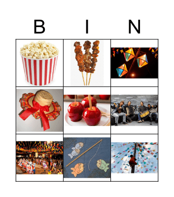 June Party Images Bingo Card