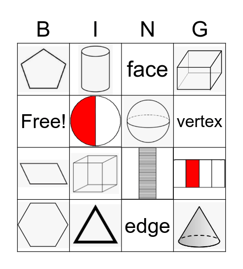 Geometry Terms Bingo Card
