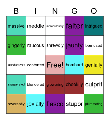 Harry Potter and the Chamber of Secrets Bingo Card