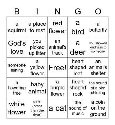 Riverwalk Bingo Card