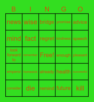 EC7 Bingo Card