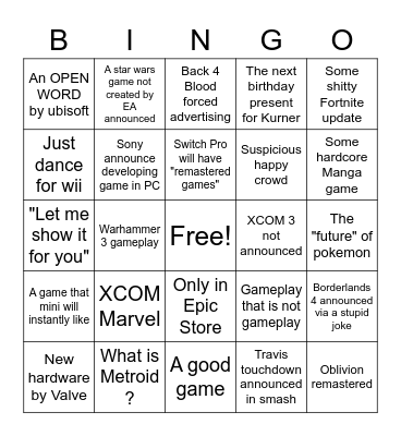 L4F bingo Card