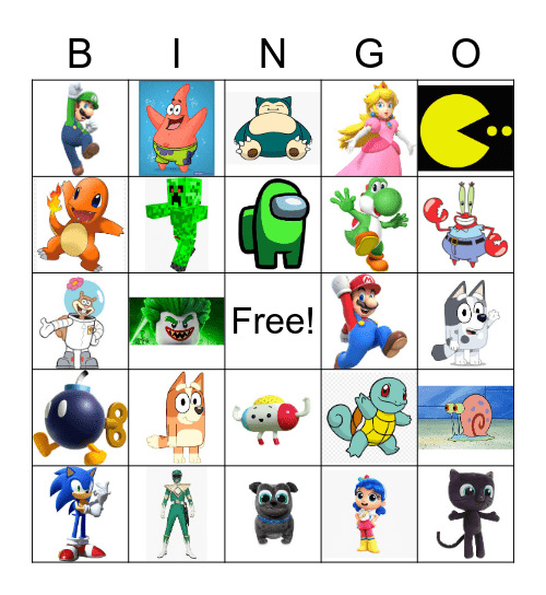 TV, games, kids Bingo Card