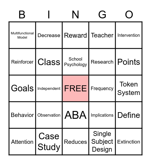 JABA BINGO Card