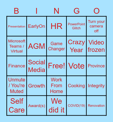 MCDC 2021 AGM Bingo Card