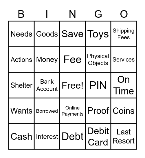 How to Pay Bingo Card