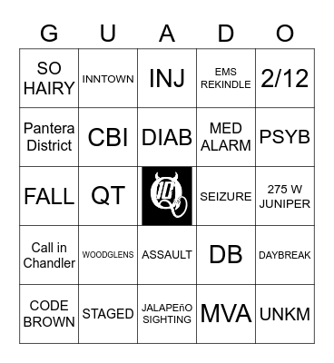 GUADO Bingo Card