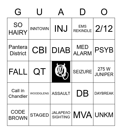 GUADO Bingo Card