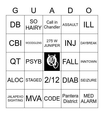 GUADO Bingo Card