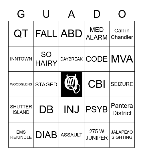 GUADO Bingo Card