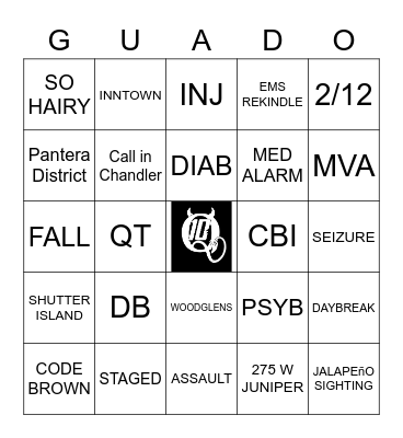 GUADO Bingo Card