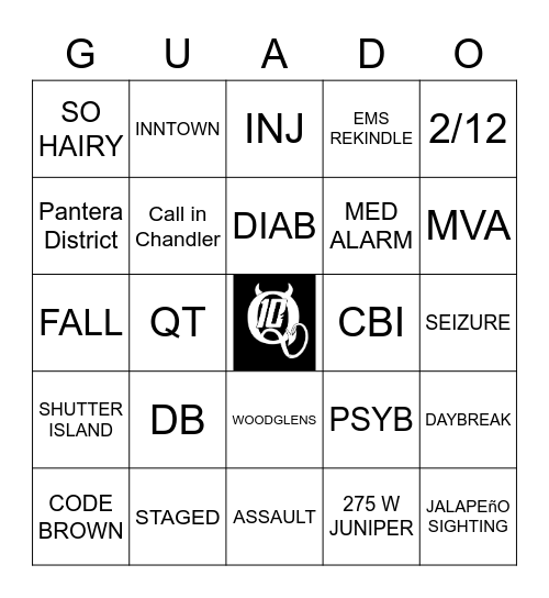 GUADO Bingo Card