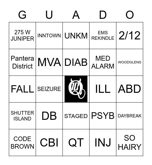 GUADO Bingo Card