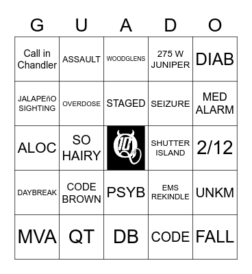 GUADO Bingo Card