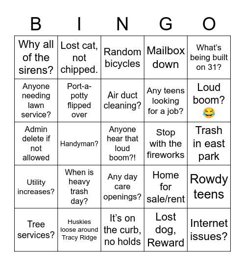 Whiteland/Mew Bingo Card