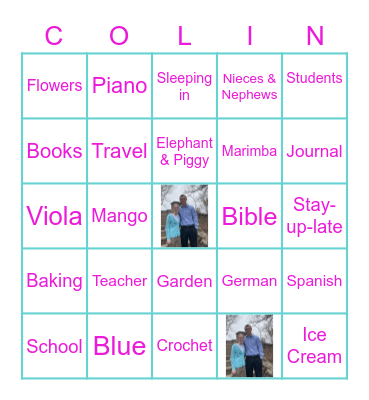 Kelly's Bingo Card Bingo Card