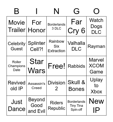 Saturday BINGO Card
