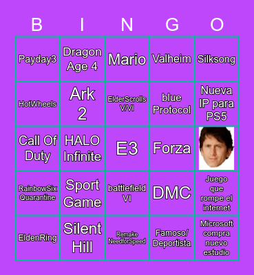 E3 Bingo Card