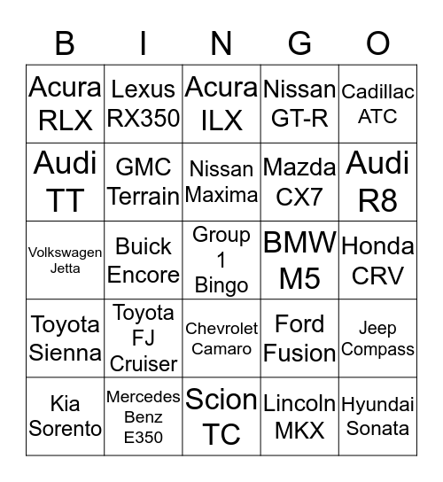 Group 1  Bingo Card