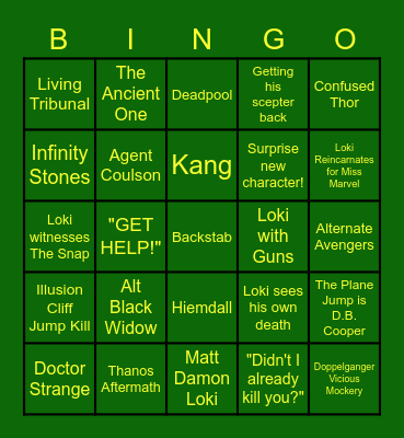 LOKI Bingo Card