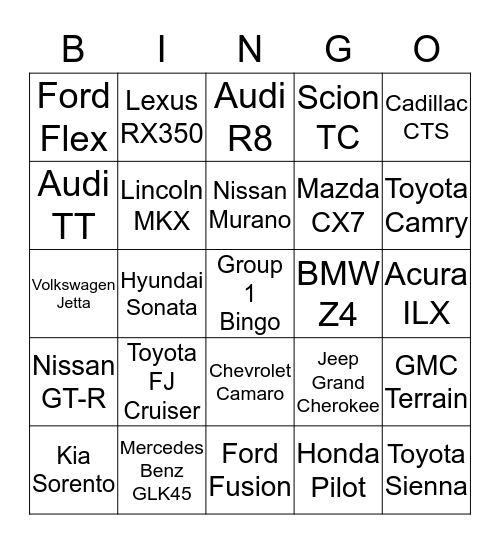 Group 1  Bingo Card