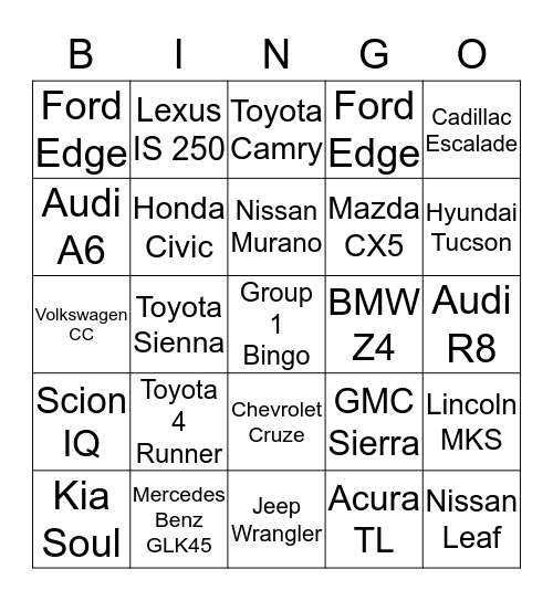 Group 1  Bingo Card