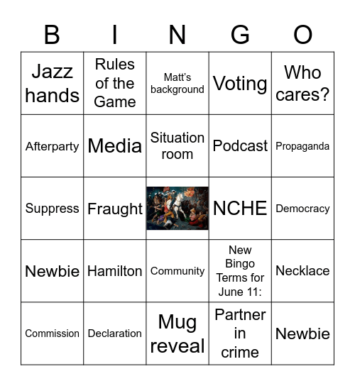 HMASDC June 11 2021 Bingo Card