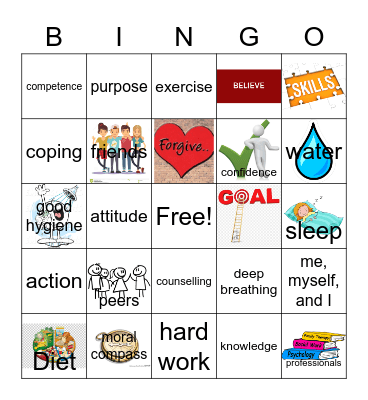 Good Mental Health Bingo Card