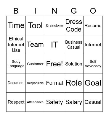 WRS Literacy Bingo Card