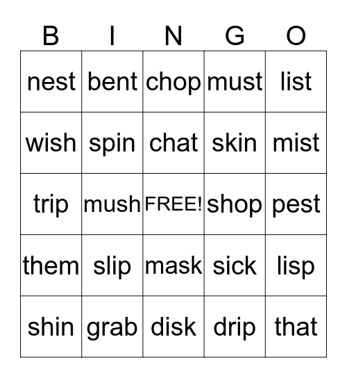 Bingo Card
