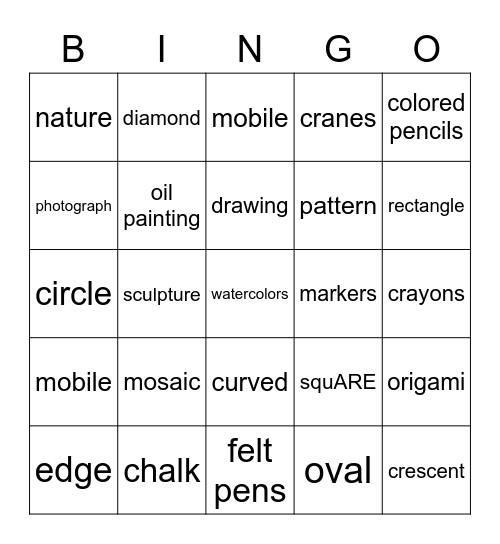 Unit18 OD Unit 18 Words Bingo Card