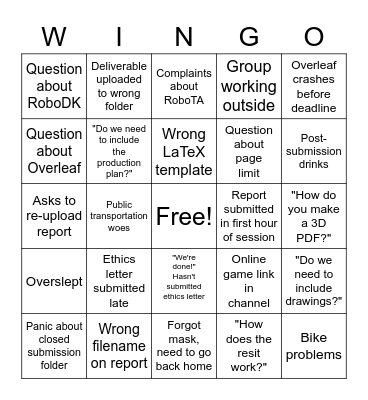 IAC W14 Bingo Card