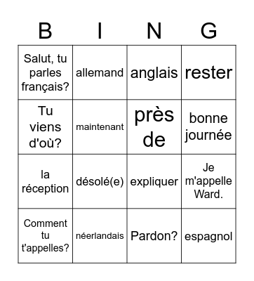 GL 2 Chapitre 6 A Bingo Card