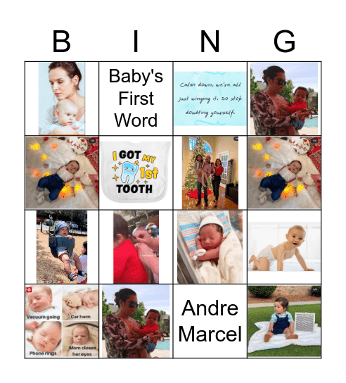 Lari Bingo-new mom Bingo Card