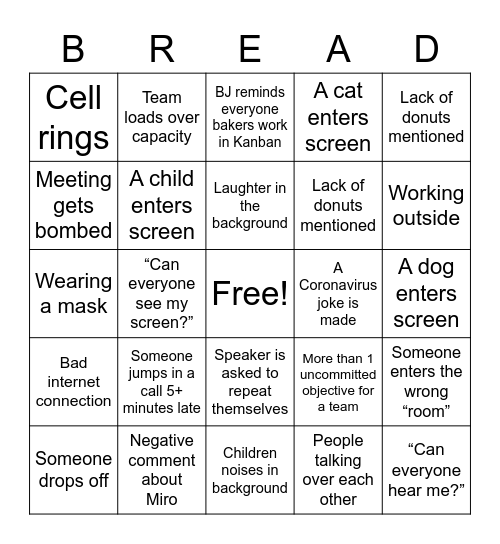 PI-5 BINGO | Day 2 Bingo Card