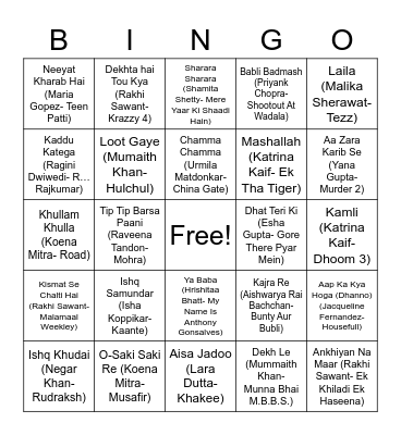 Test Bingo Card