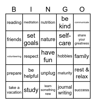 Leading Ladies Summer Fun Bingo Card