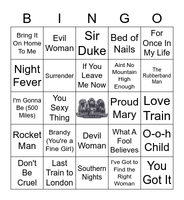 Guardians of the Galaxy Bingo Card