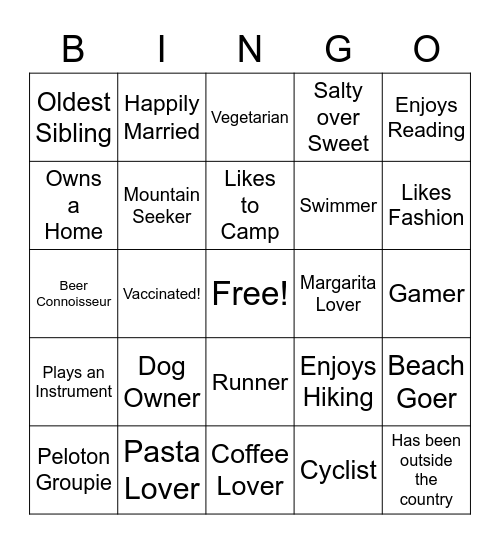 QA Bingo Card