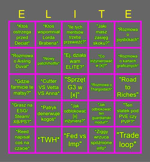 BINGO EDPL Bingo Card