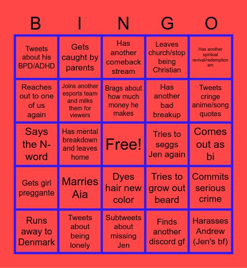 Mark Bingo Card