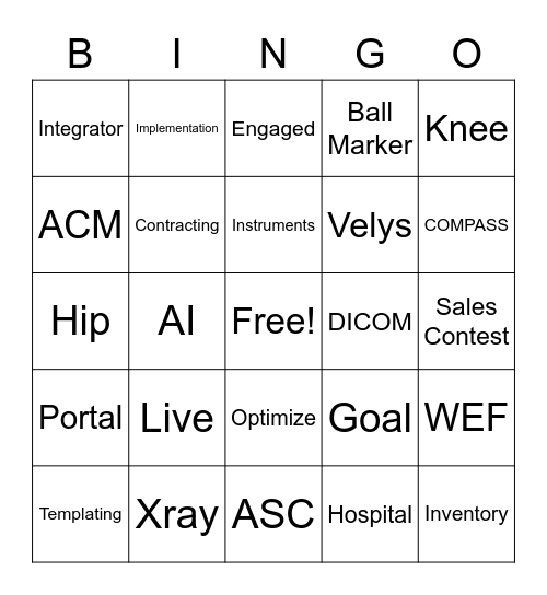 Team-Care Bingo Card
