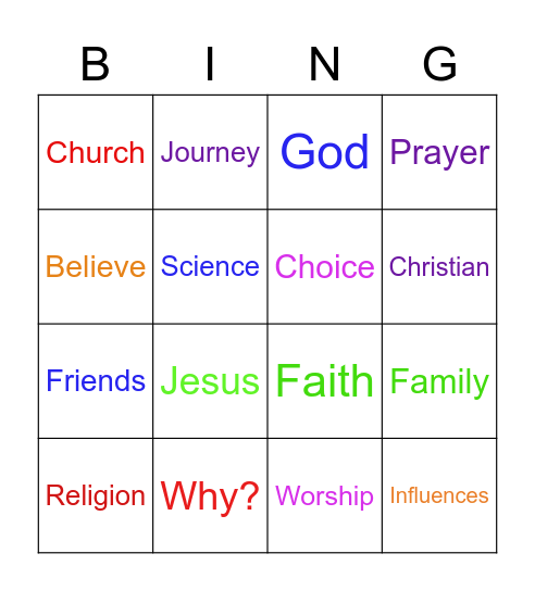 Why Should I Believe? Bingo Card